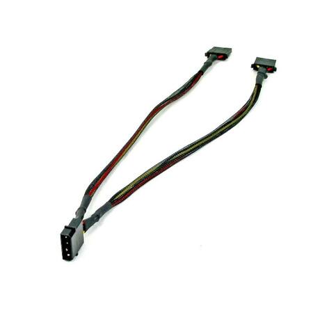 WORKS Molex 4-Pin Splitter Cable- 13 in. Long 22-100-38